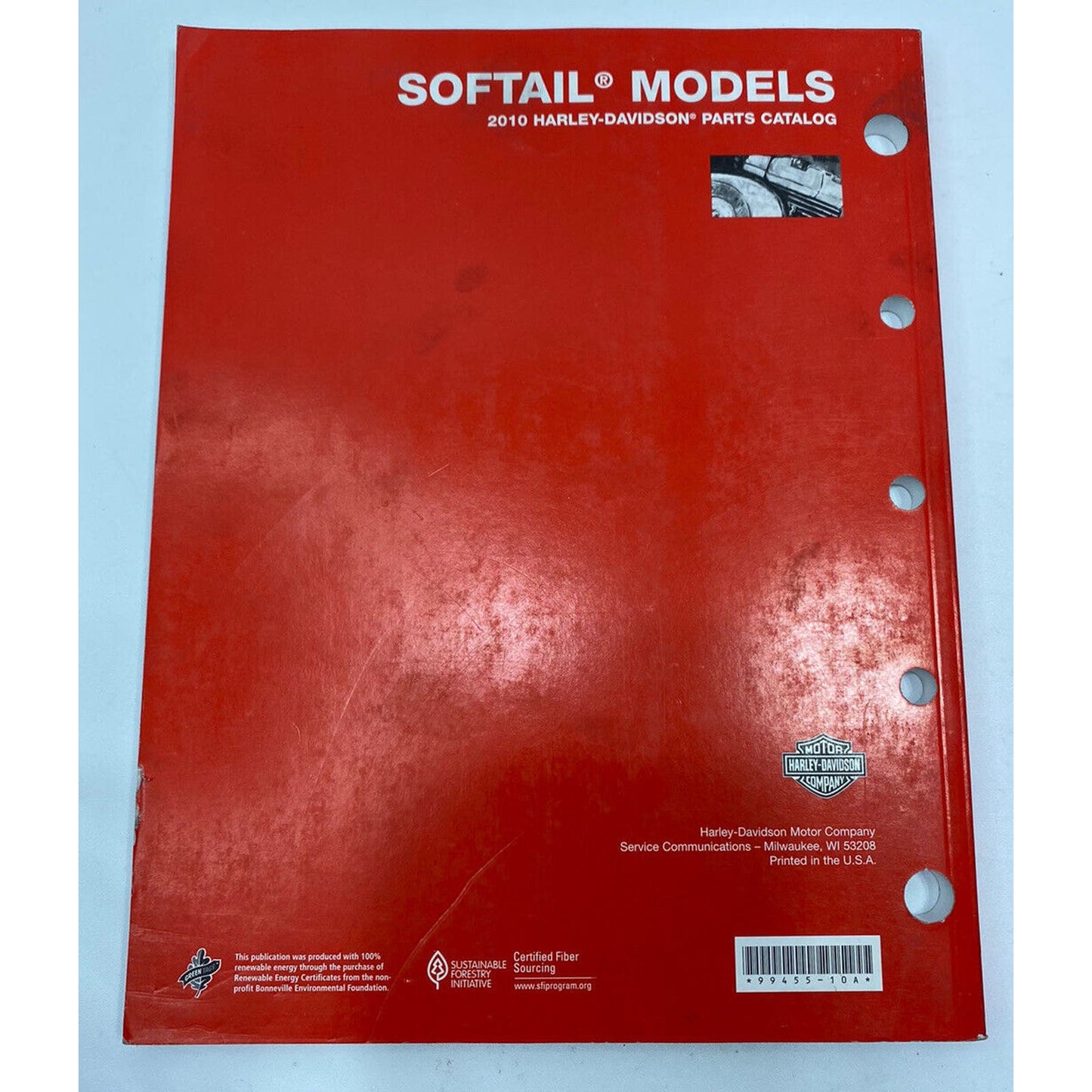 Harley Davidson 2010 Softail Models Parts Catalog #99455-10A FXST FLSTC FLSTF