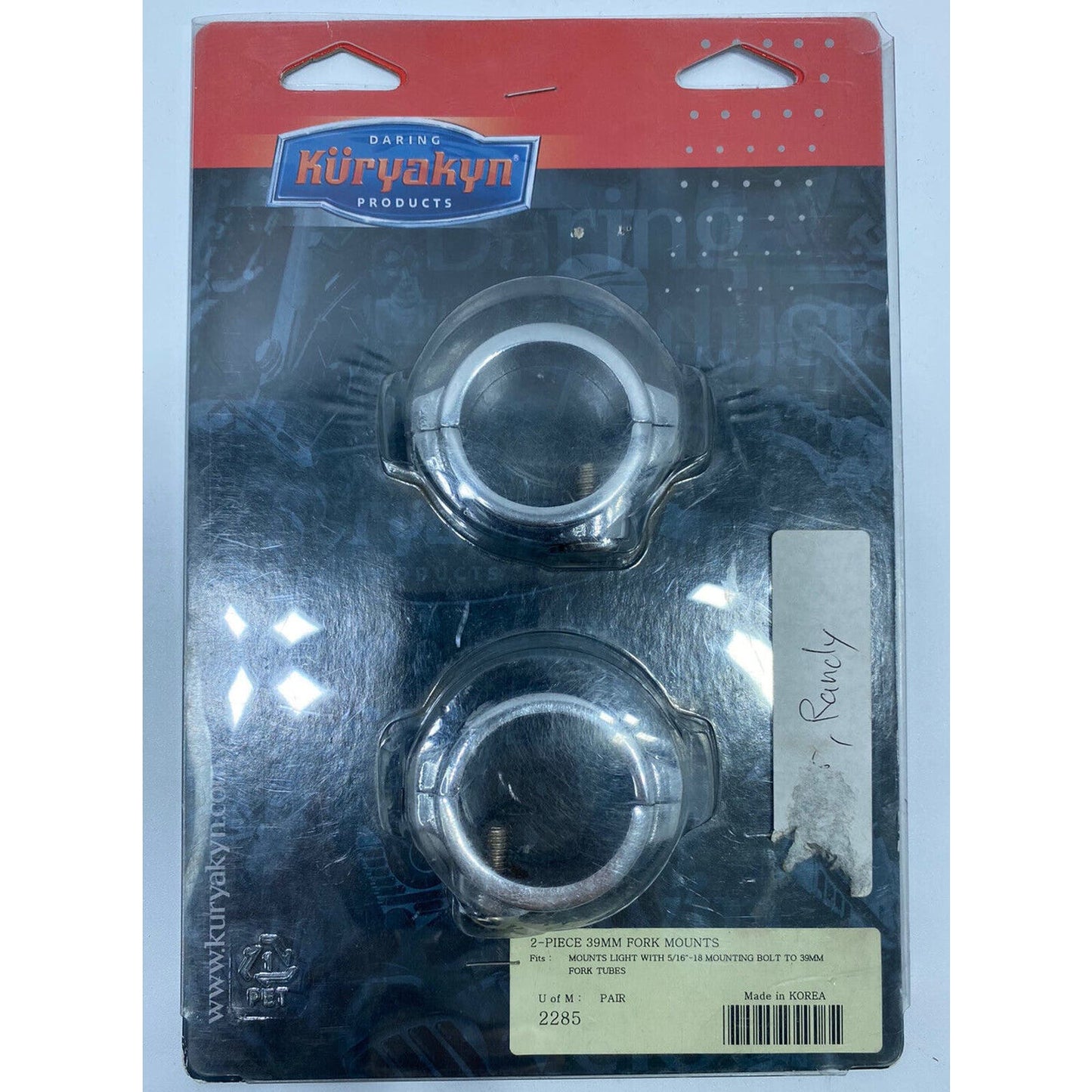 Kuryakyn Chrome Universal 2 Piece Fork Mounts For 39mm Fork Tubes 2285