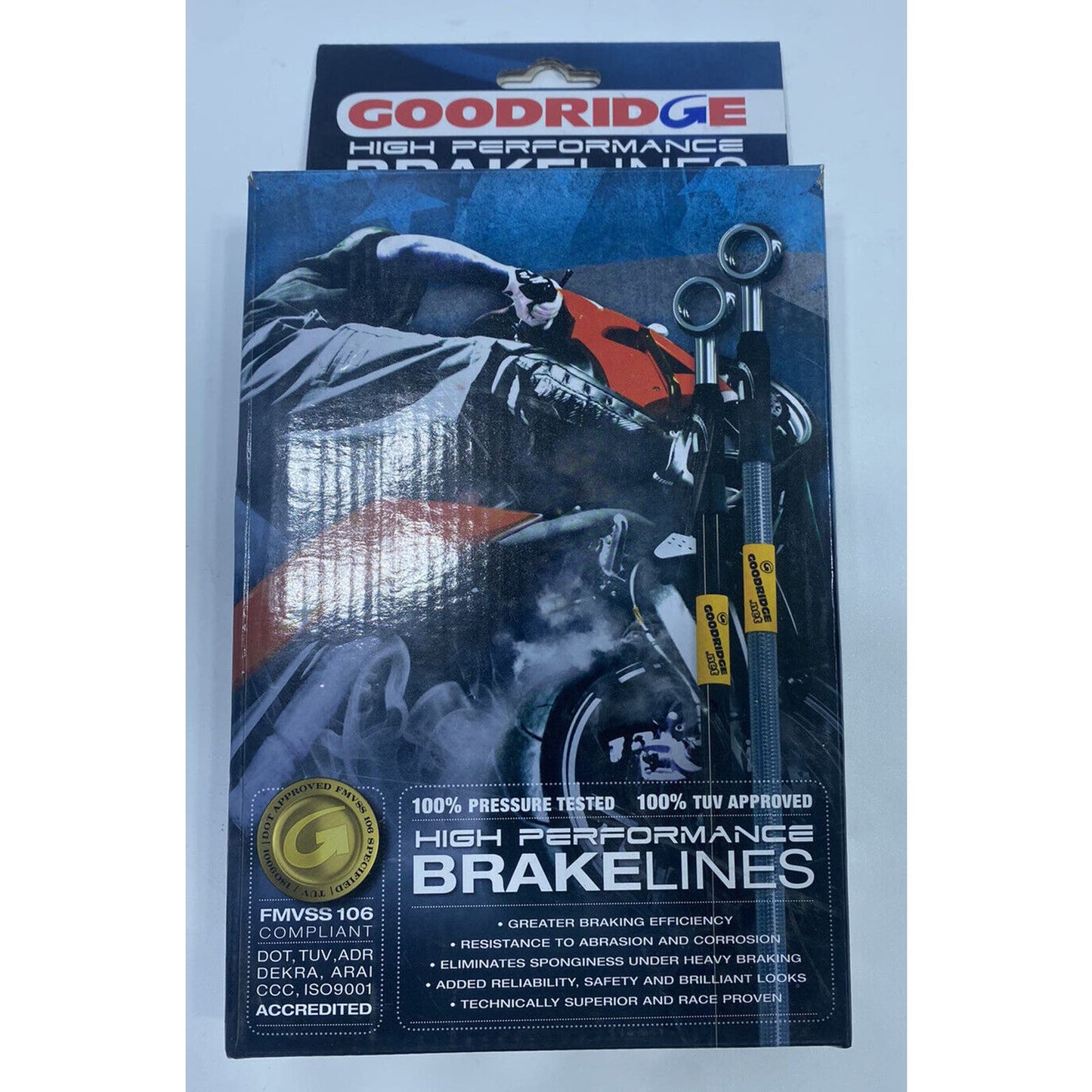 SUZUKI DL1000 V-STROM ABS 2012-2015 Goodridge Clear Front Brake Line SU1016-1FC