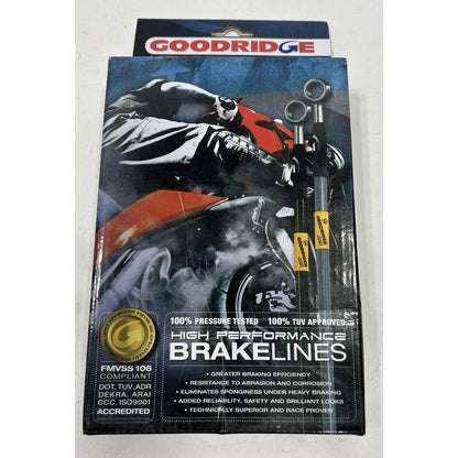 Goodridge Steel Braided Abs Front Brake Hose Line 2011-2015 Kawasaki Ninja ZX10r