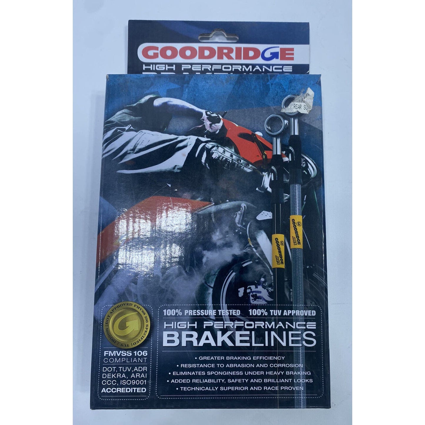 Goodridge Steel Braided Front Brake Line Hose SU2892-2FZ Suzuki Gsxr 1000