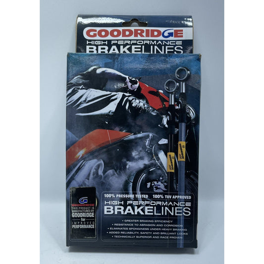 11-13 TRIUMPH TIGER 800XC RR GOODRIDGE BLACK STEEL BRAIDED REAR BRAKE LINE