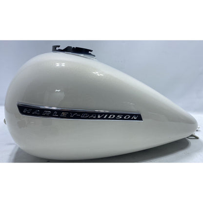 Harley Davidson Gas Fuel Tank White Pearl Street Road Glide 08-21