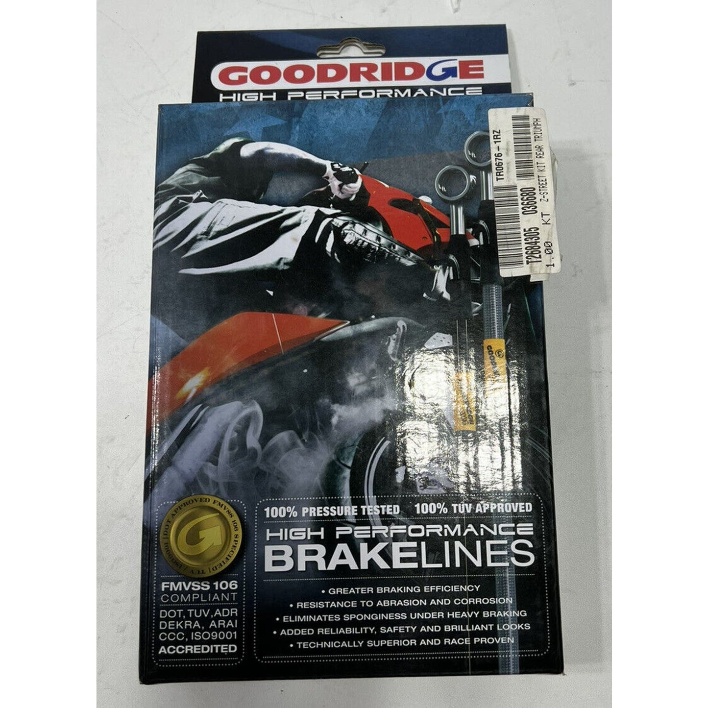 Goodridge Z-Street Rear Brake Line Triumph Speed Triple 2006-2015 TR0676-1RZ 3