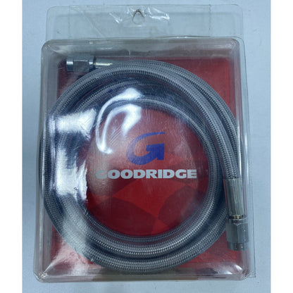 Goodridge Steel Braided Brake Hose line 65” Clear Coated Ss Brake Hose 80365