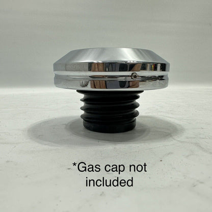 RON SIMMS BAY AREA CUSTOM CYCLES POLISHED SCALLOP GAS CAP COVER HARLEY CUSTOM