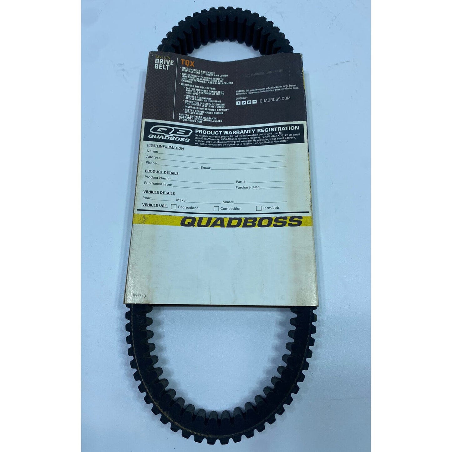 Quadboss TQX Drive Belt 414240 Arctic Cat Wildcat 4x4 ATV UTV XTX2277