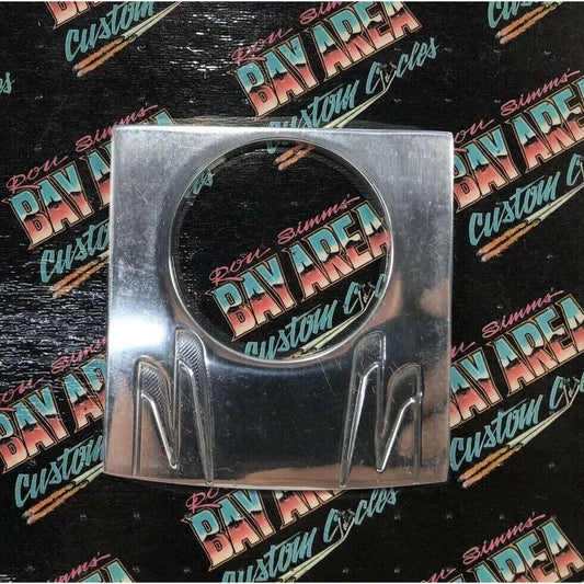 RON SIMMS POLISHED BILLET HARLEY SOFTAIL DASH IGNITION COVER INSERT SCALLOPS