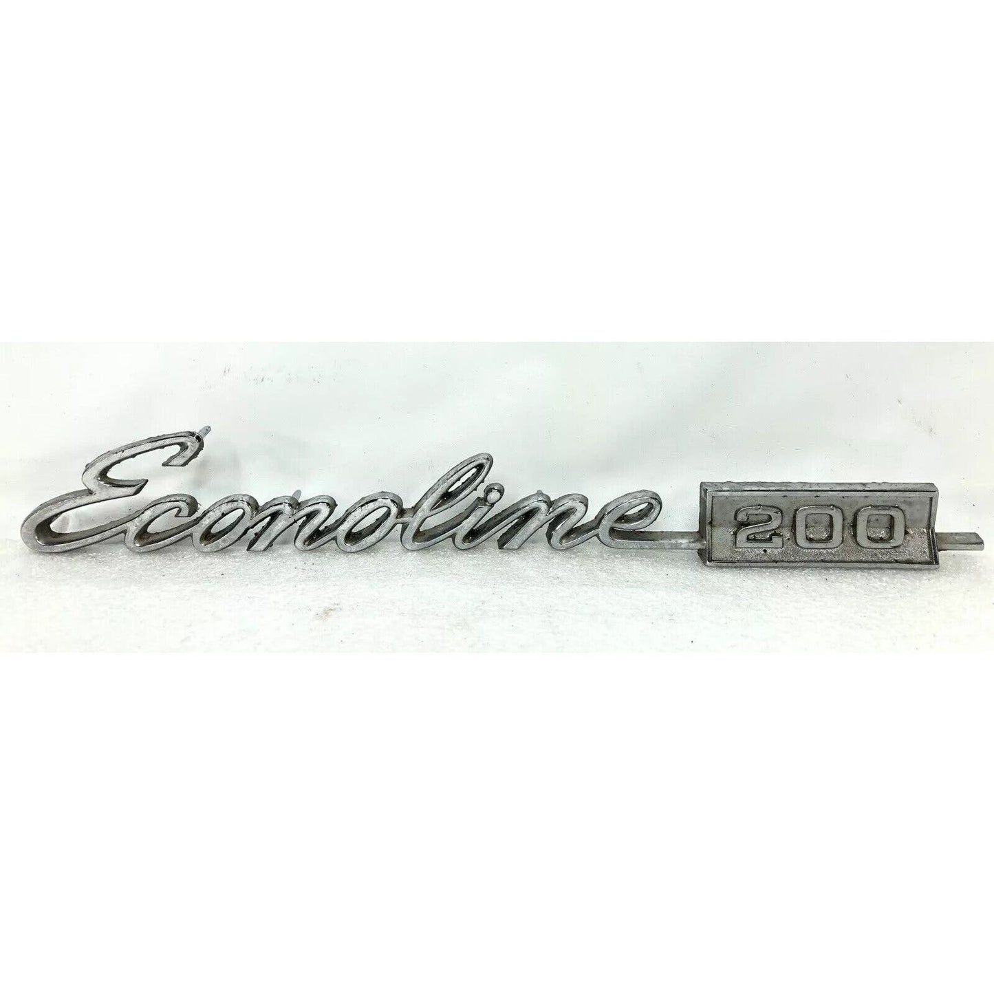 ECONOLINE VAN E200 DOOR BADGE EMBLEM SCRIPT 6970 71 72 73 74 1969 1970 1971 1972