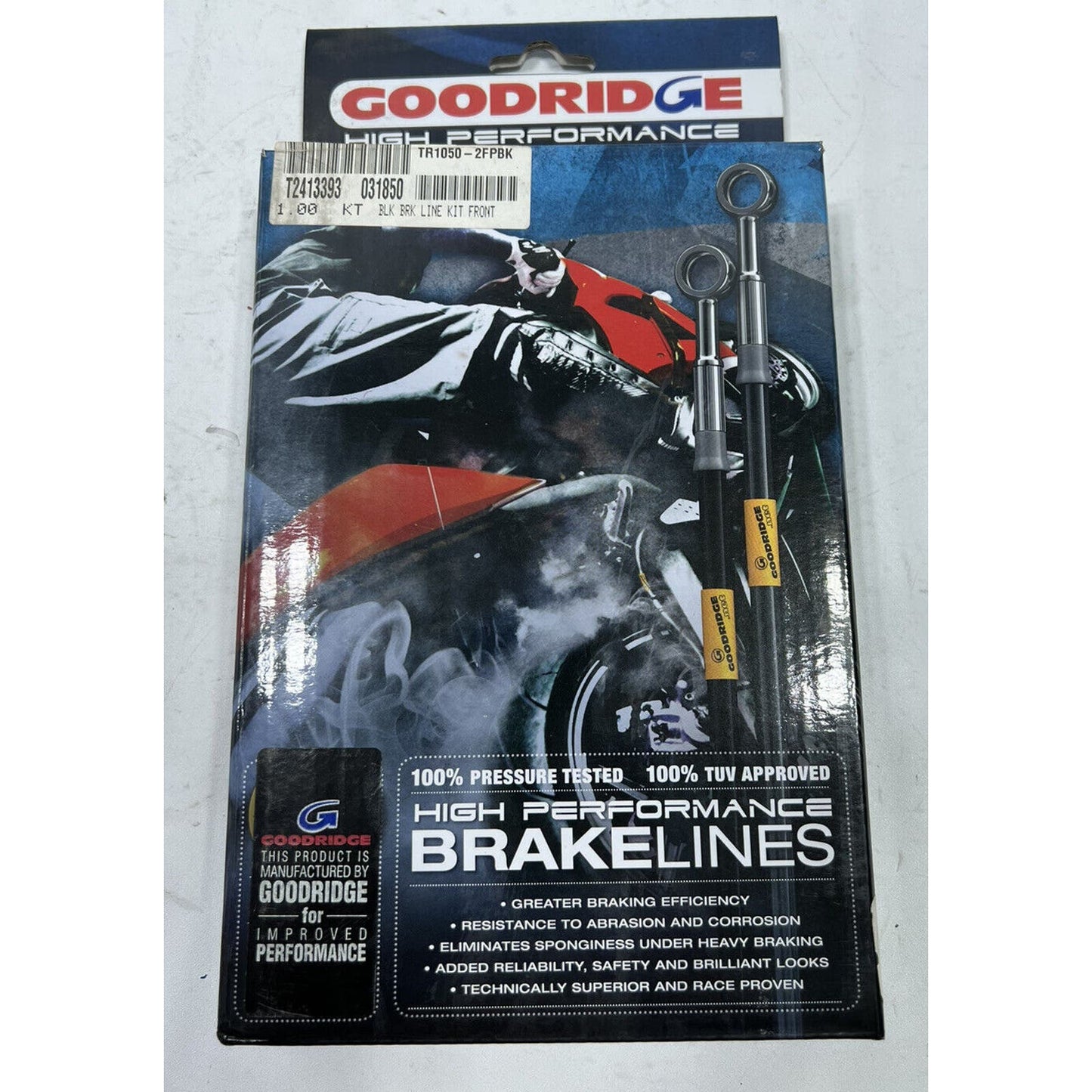 Goodridge Front Brake Line Triumph Speed Triple 1050 2004-2010 TR1050-2FPBK