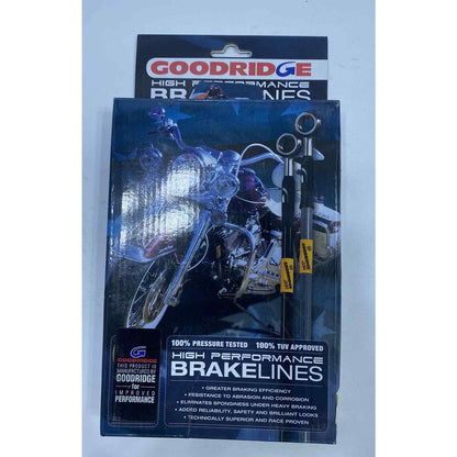 Goodridge Brake Line Kits Clear Coated Black IMBL-002BK 39” 15-16 Indian Scout