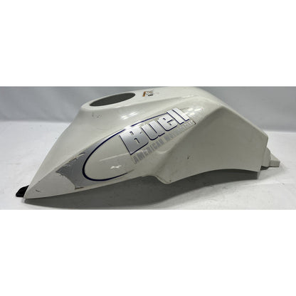 DAMAGED 99-02 BUELL LIGHTNING GAS TANK COVER FUEL WHITE