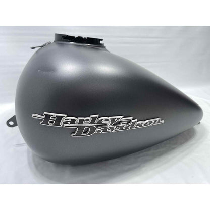 08+ HARLEY-DAVIDSON TOURING CHARCOAL DENIM GRAY GAS TANK FUEL BAGGER - DENTED