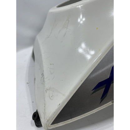 DAMAGED 99-02 BUELL X1 LIGHTNING GAS TANK COVER FUEL WHITE