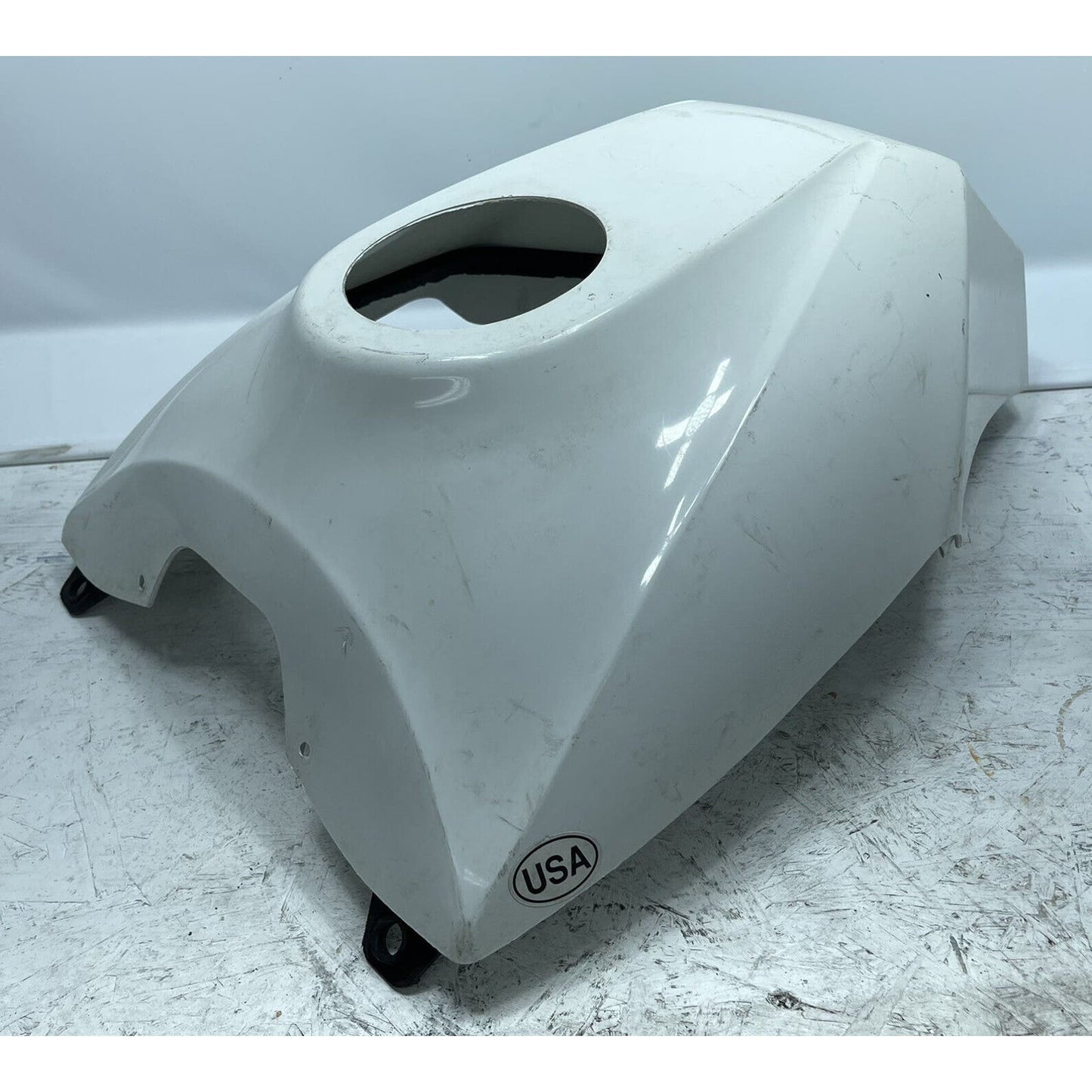 99-02 BUELL X1 LIGHTNING GAS TANK COVER FUEL WHITE