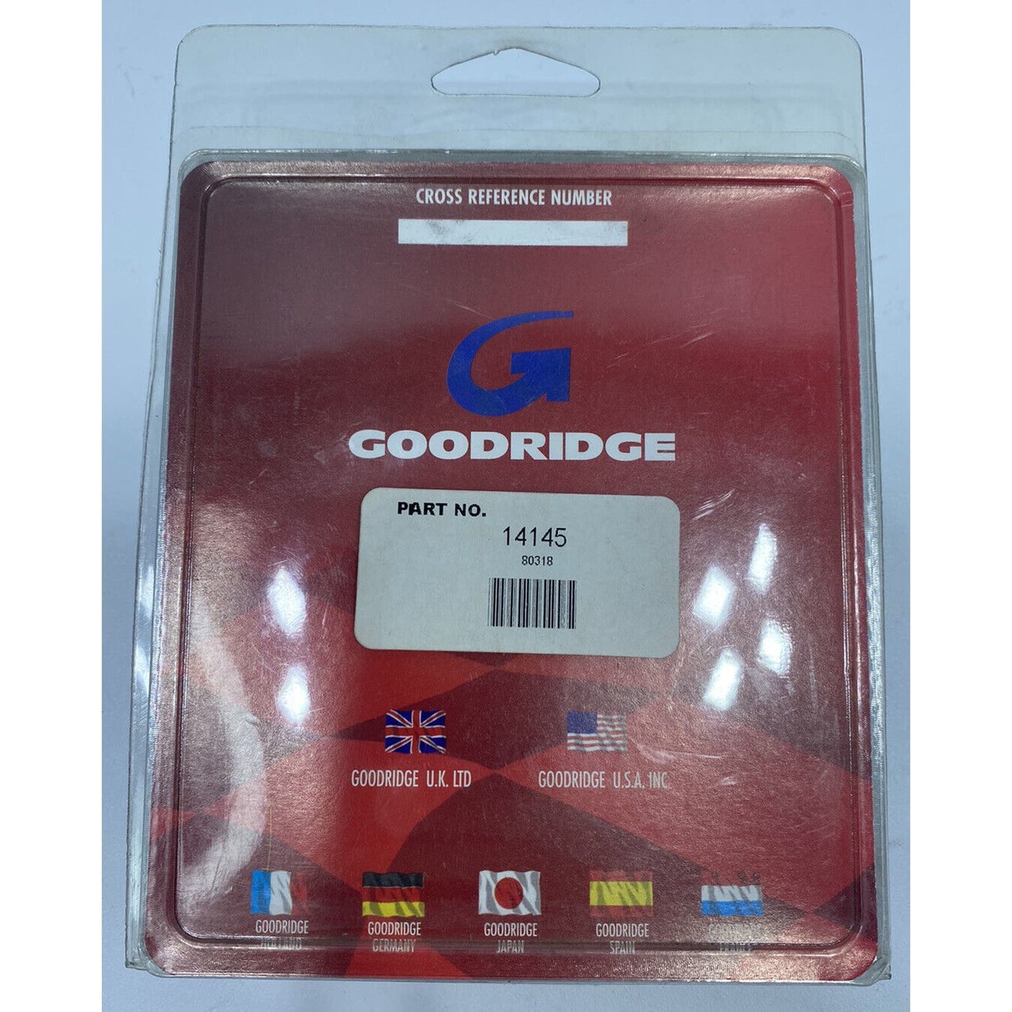 Goodridge 18 inch Clear Coated Steel Braided Brake Line Hose 80318 14145 Silver