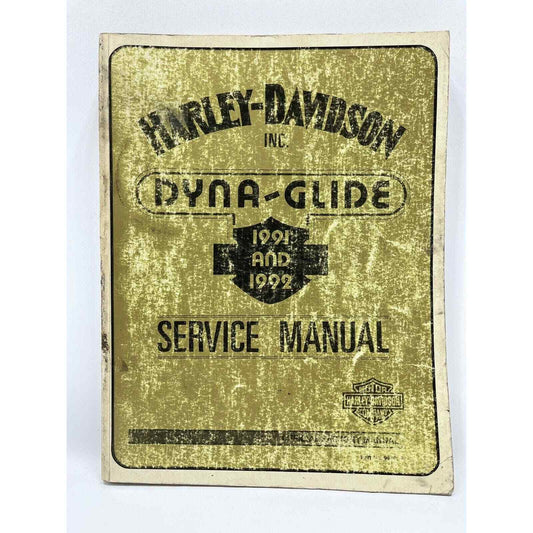 1991-1992 Harley Davidson Factory Service Manual Dyna Glide Models 99481-92 EVO