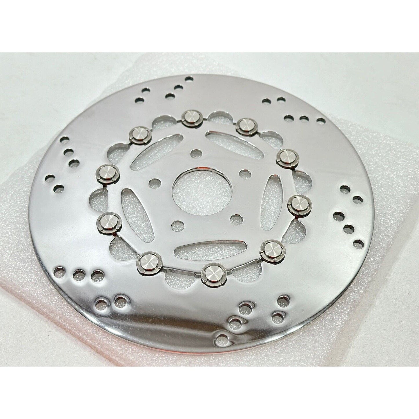 Lyndall Racing Brakes Chrome Rear Disc Brake 11.5 Rotor Harley 84-99 Softail NOS