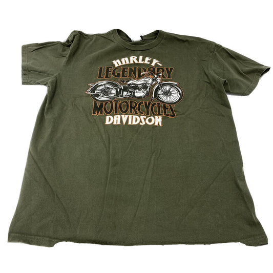 Harley Men’s Shirt Extra Large Sacramento T-shirt Army Green Flathead