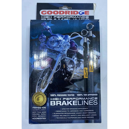 Goodridge High End Harley Bagger Quad Front Brake Line Kit with ABS +10” HD0102