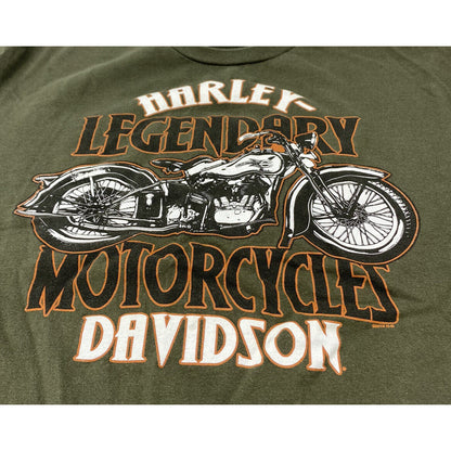 Harley Men’s Shirt Extra Large Sacramento T-shirt Army Green Flathead