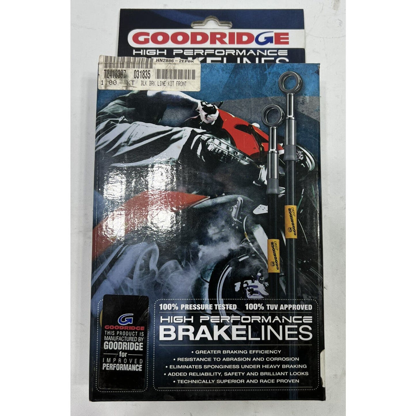 07-16 CBR 600 CBR600RR Goodridge Steel Braided Front Brake Line Kit HN2886-2FBK