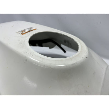 DAMAGED 99-02 BUELL X1 LIGHTNING GAS TANK COVER FUEL WHITE