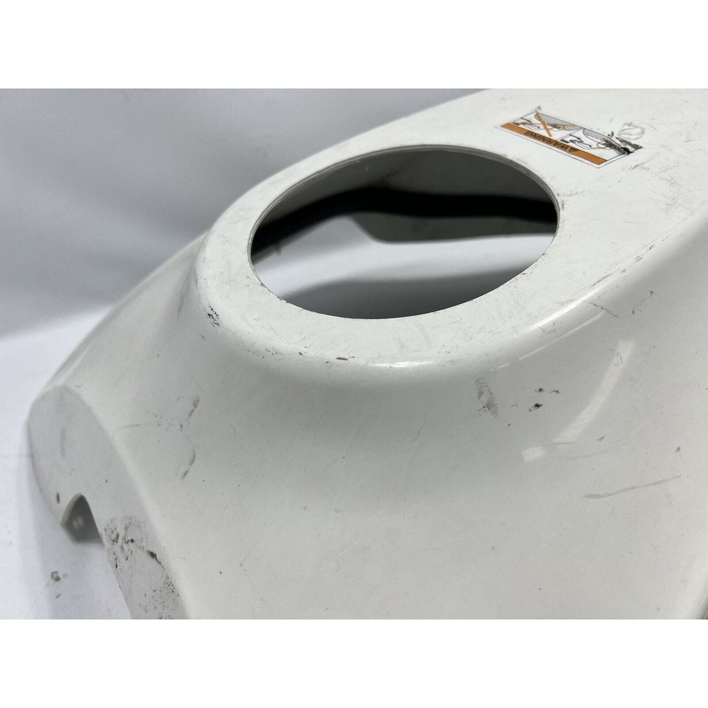 DAMAGED 99-02 BUELL LIGHTNING GAS TANK COVER FUEL WHITE