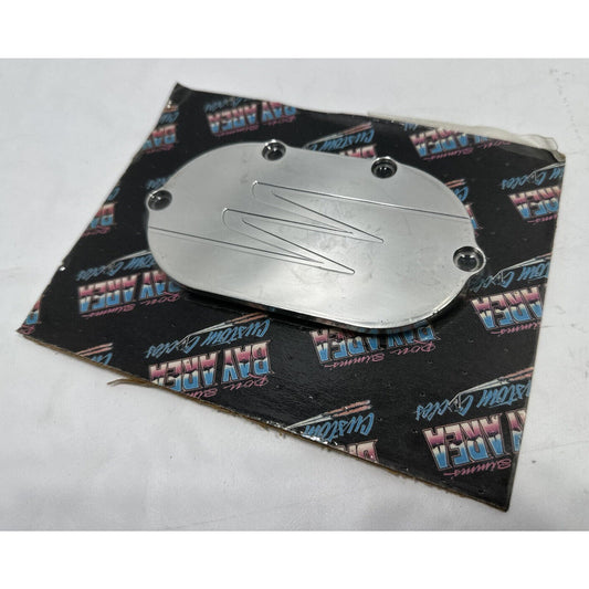 RON SIMMS BACC HARLEY 5SPD TRANSMISSION RT SIDE COVER POLISH SCALLOP FXR SOFTAIL