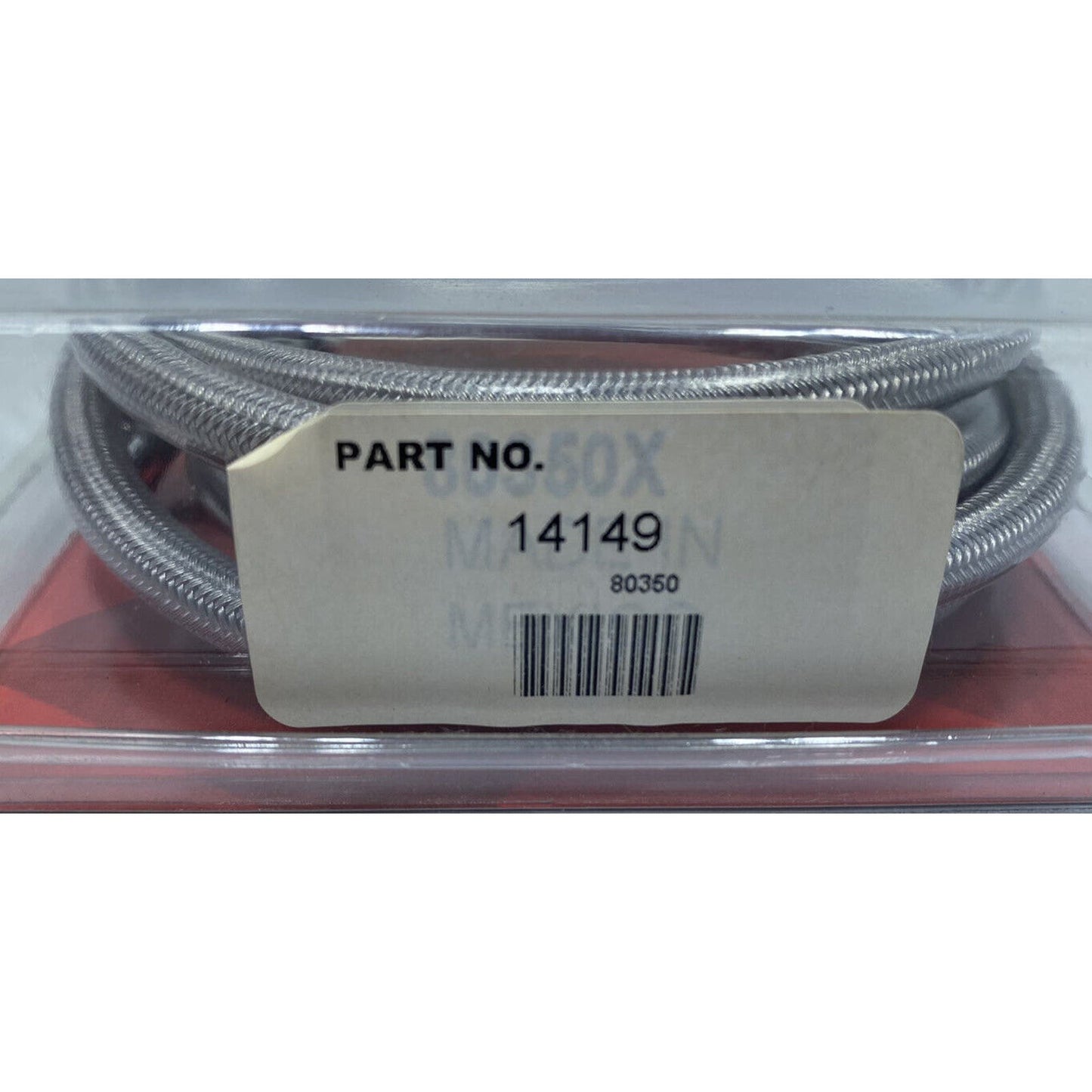 Goodridge 80350 Clear Coat Steel Braided Brake Hoses with Chrome Ends 50" 14149