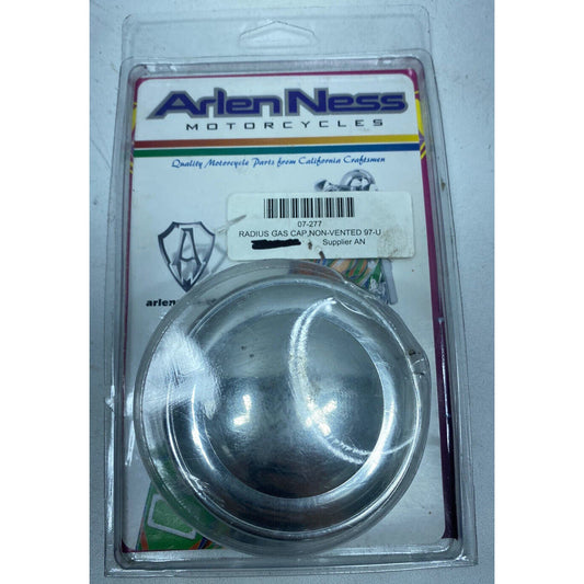 NOS VINTAGE CHROME ARLEN NESS RADIUS GAS CAP NON VENTED SCREW IN 97+ 07-277