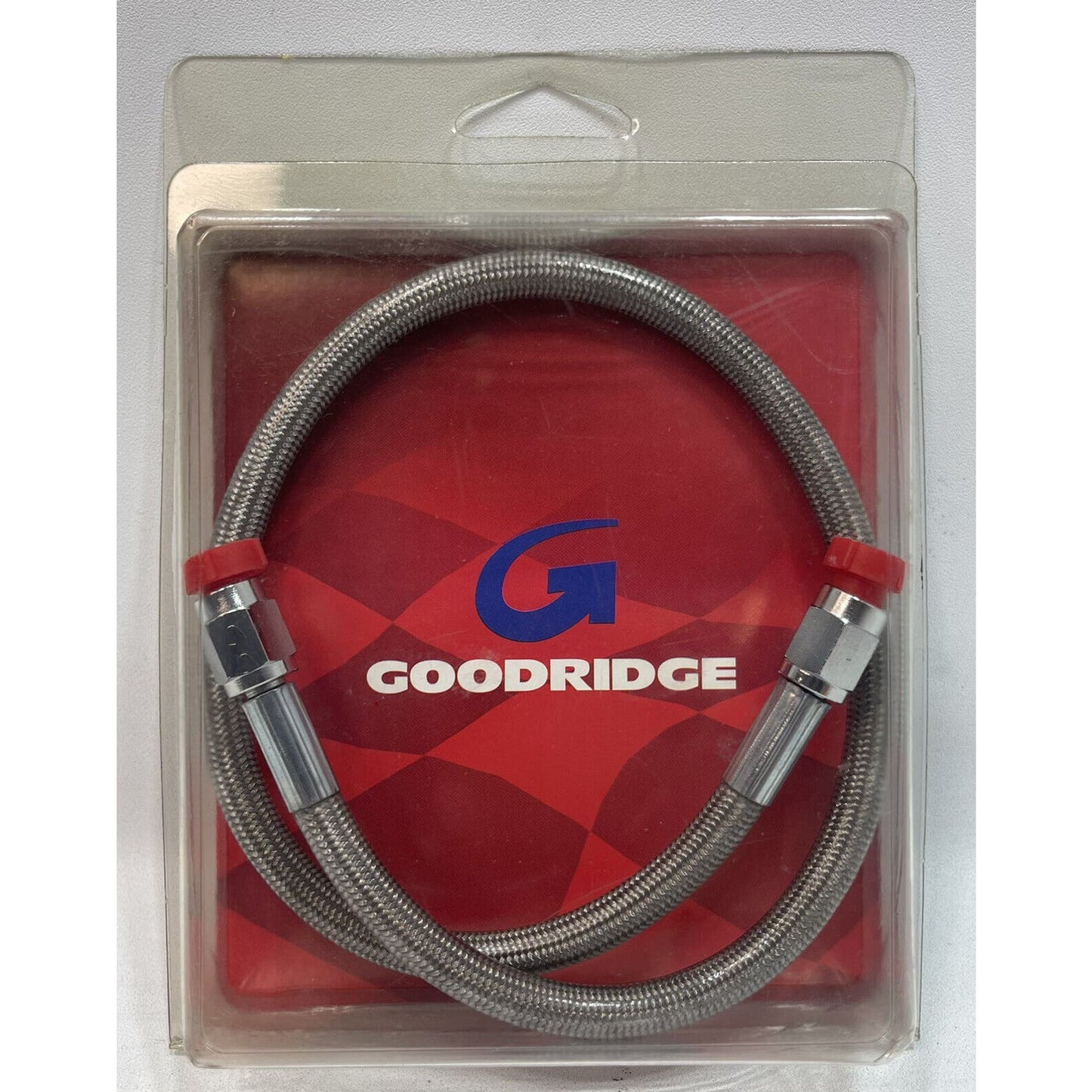 Goodridge 19” Clear Coated Steel Braided Brake Line 80319 AN-3 Ends