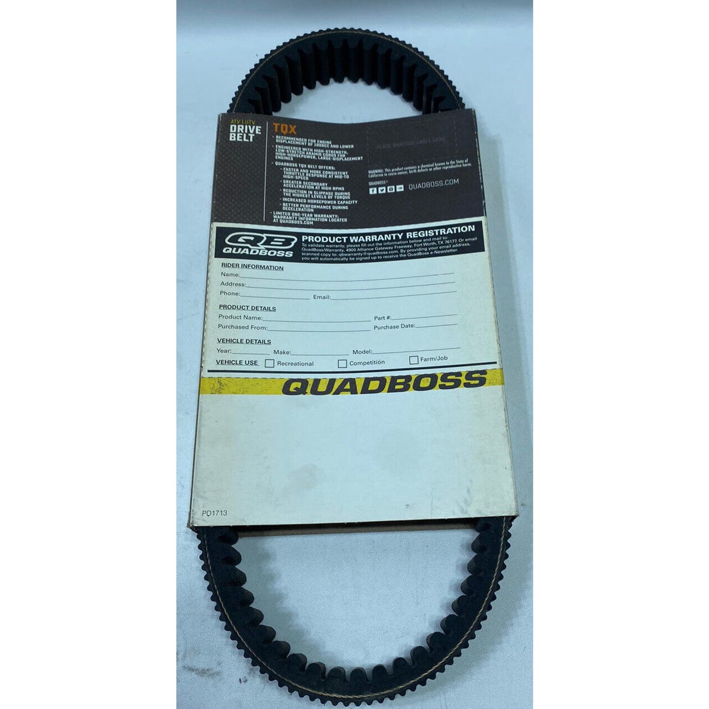 Quadboss TQX Drive Belt 414241 KYMCO MXU UXV MXU500i MXU700i NOS