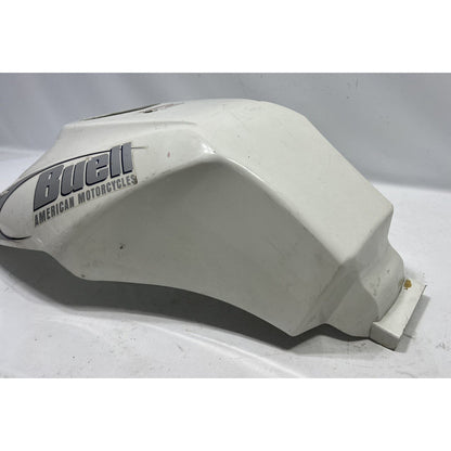 DAMAGED 99-02 BUELL LIGHTNING GAS TANK COVER FUEL WHITE