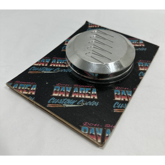 RON SIMMS BAY AREA CUSTOM CYCLES POLISHED SCALLOP GAS CAP COVER HARLEY CUSTOM