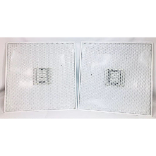 2x PROSELCT DROP CEILING T-BAR HVAC SUPPLY 6” 24x24 WHITE PERFORATED (2 PACK)