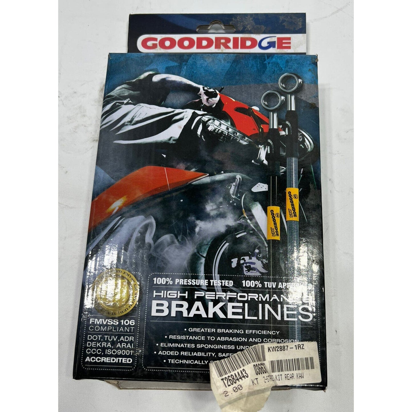 Goodridge Z-Brakeline Kits Rear KW2887-1RZ Black ZX14 12-14