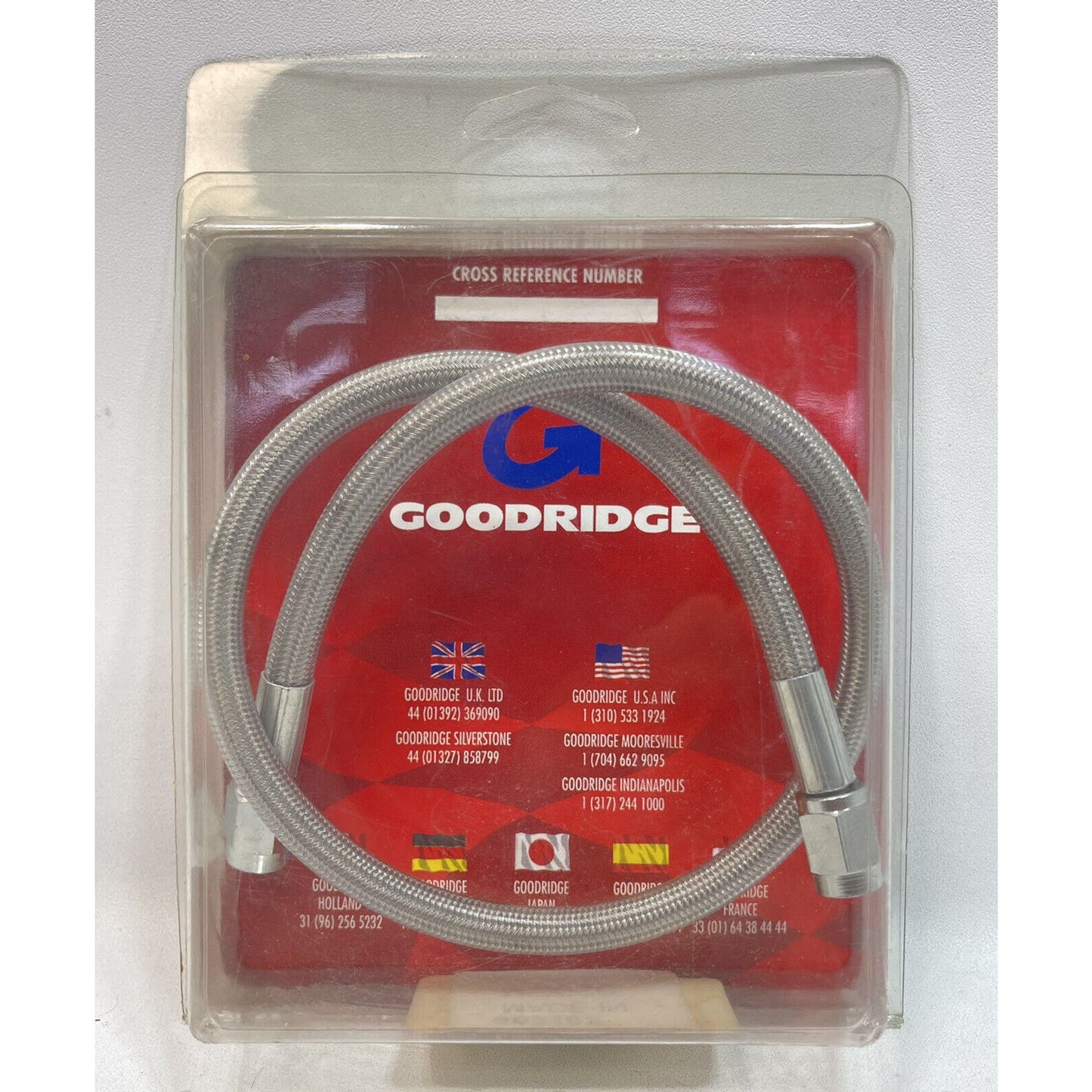 Goodridge 19” Clear Coated Braided Brake Line hose 80319 AN-3 Ends