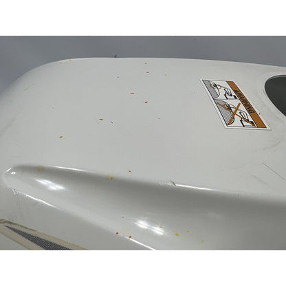 DAMAGED 99-02 BUELL X1 LIGHTNING GAS TANK COVER FUEL WHITE