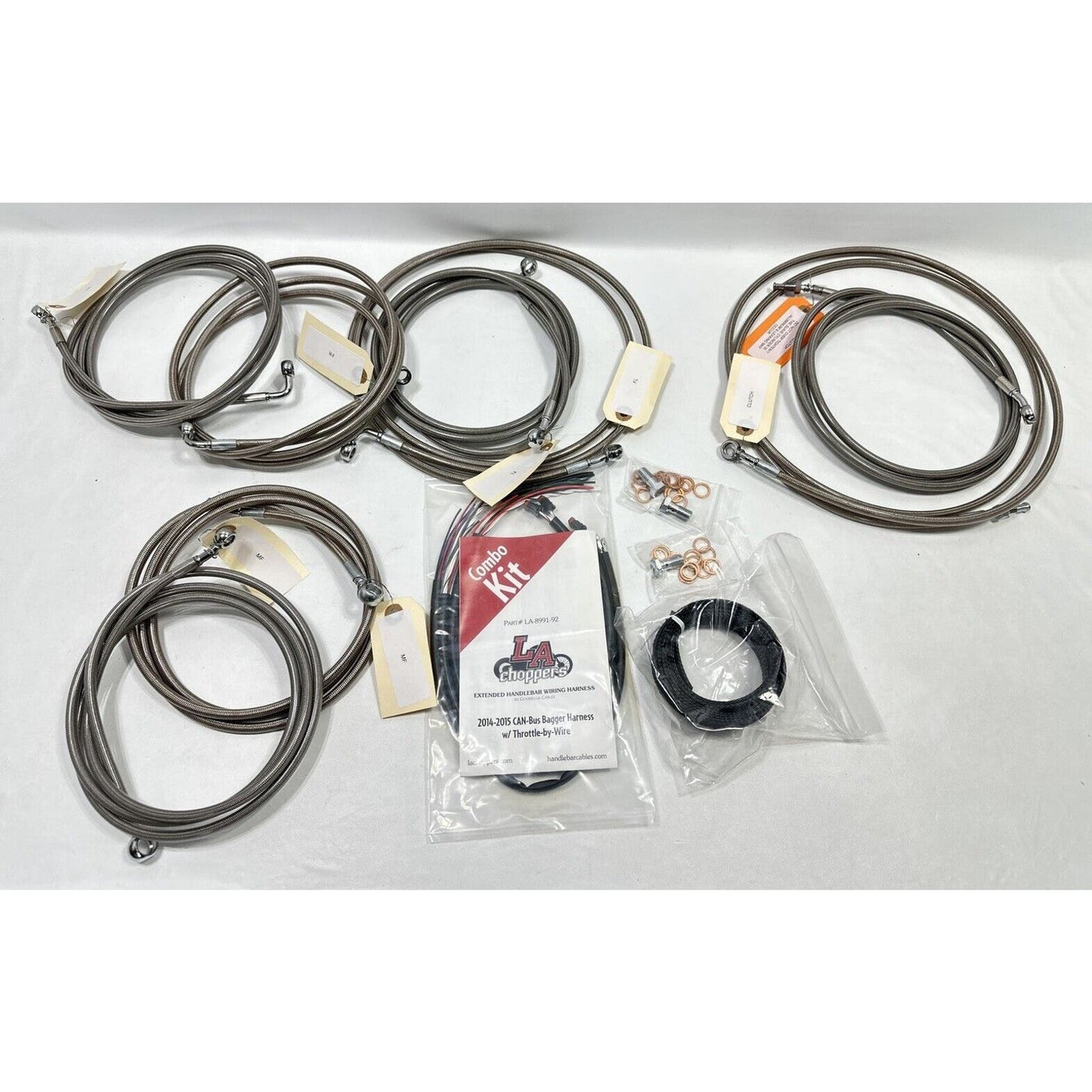 LA Choppers Extended Cable Lines Wires 12-14” APES 2014-2015 Harley Touring ABS