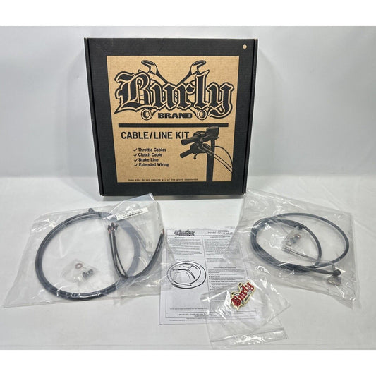 Burly 13” Extended Handlebar Cable Line Kit 14-17 Harley FLHX FLHT FLHTC FLHTCU