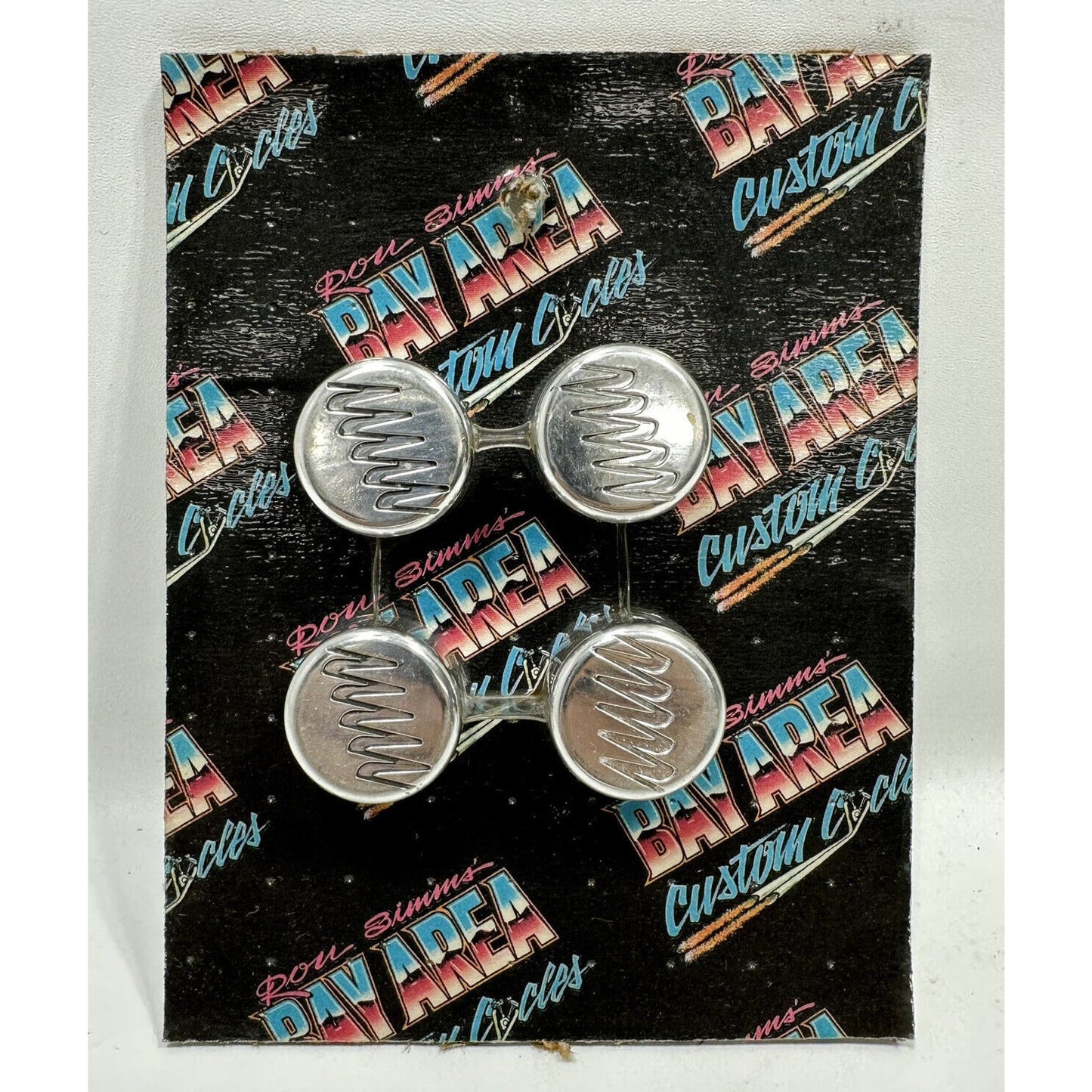 RONS SIMMS BACC POLISHED SCALLOP ENGINE HEAD BOLT COVERS CAPS HARLEY CUSTOM