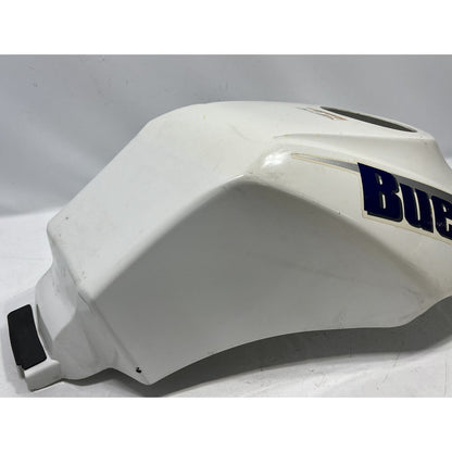 DAMAGED 99-02 BUELL X1 LIGHTNING GAS TANK COVER FUEL WHITE