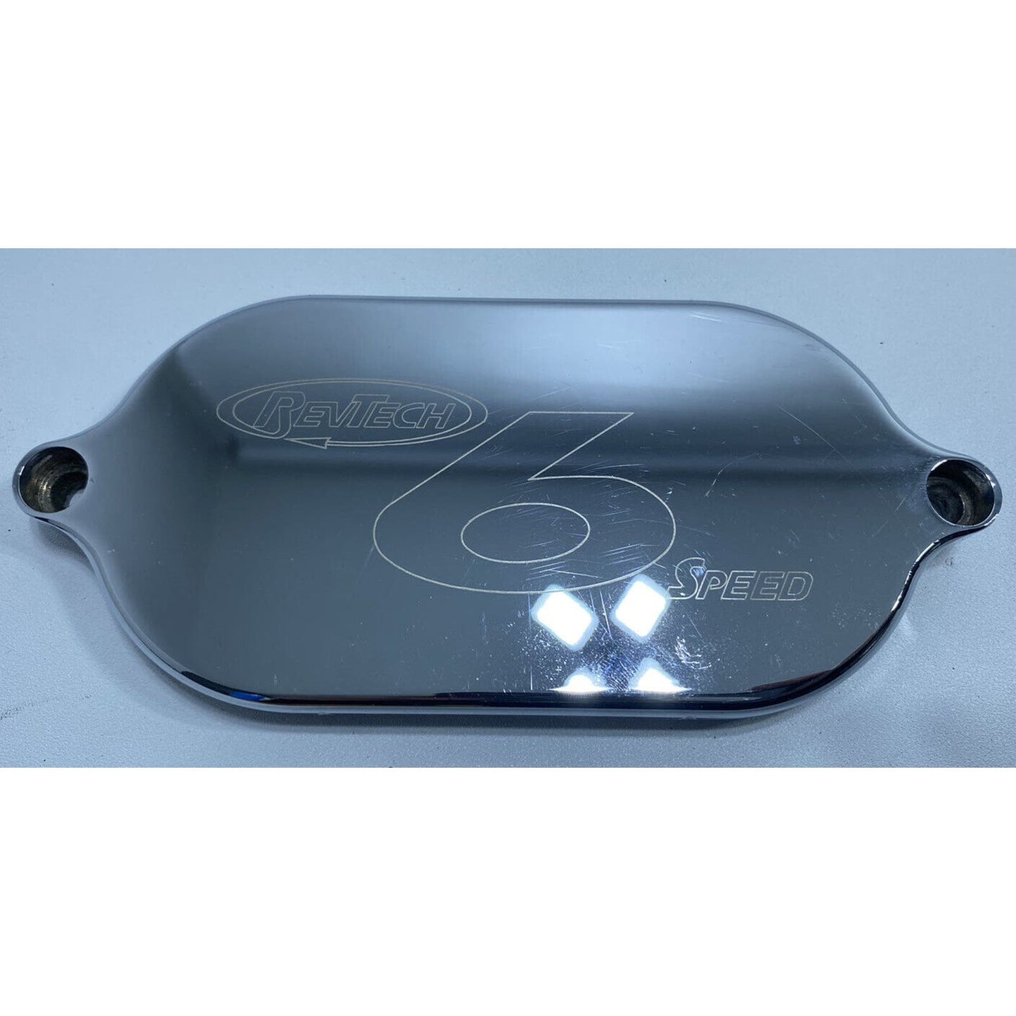 Revtech 6 Speed Transmission End Chrome Cover Cap Harley