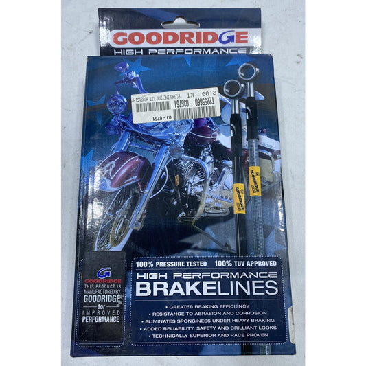 Goodridge Braided Front ABS Brake Line Kit +8 Harley Dyna FXDF FXDWG 2012-2015