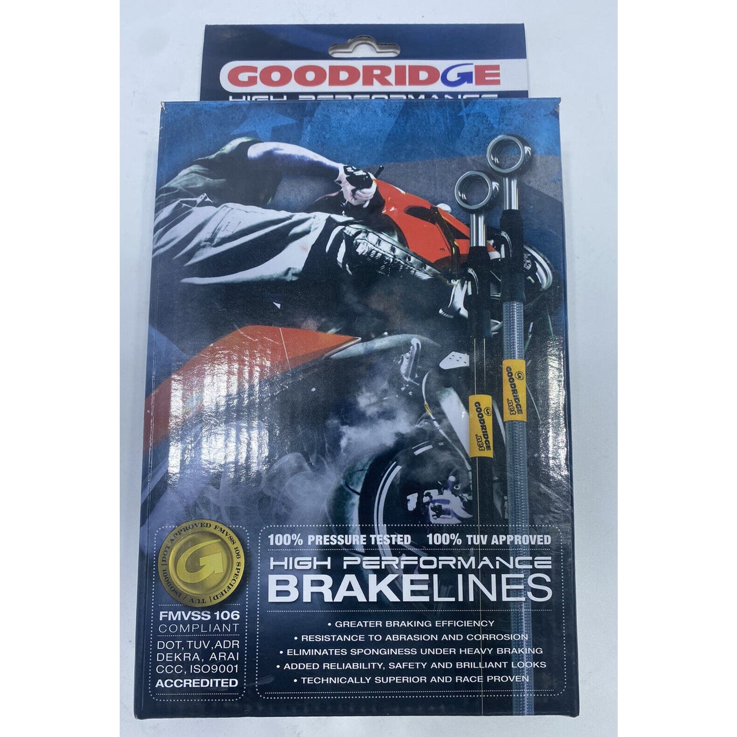 Goodridge Metric ABS Front Brake Line Kit - YA0907-1FC 13-15 MT-09 25.5”