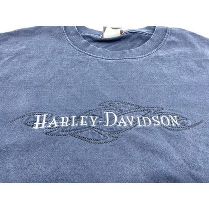 Harley Men’s Shirt Extra Large Sacramento T-shirt Blue Navy Embroidered