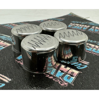 RONS SIMMS BACC POLISHED SCALLOP ENGINE HEAD BOLT COVERS CAPS HARLEY CUSTOM