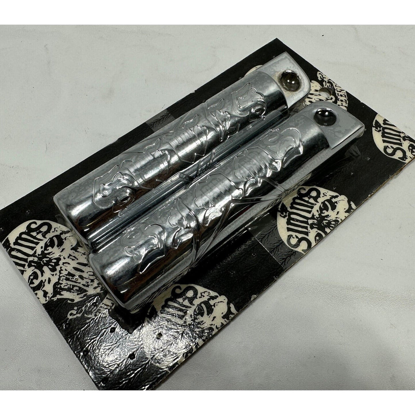 RON SIMMS BACC BILLET CHROME FOOT PEGS HARLEY CUSTOM CHOPPER