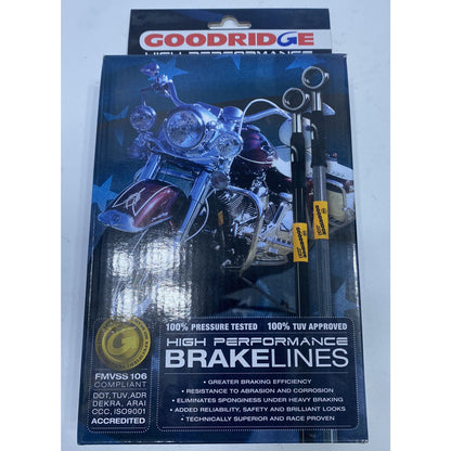 Goodridge Stainless Steel Braided Brake Line Hose INBL-003 Indian Chieftain 84”